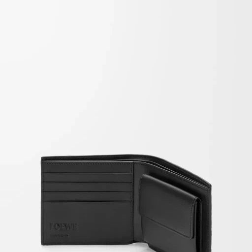 Puzzle Bifold Coin Wallet In Supple Grained Calfskin