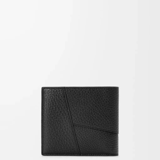 Puzzle Bifold Coin Wallet In Supple Grained Calfskin