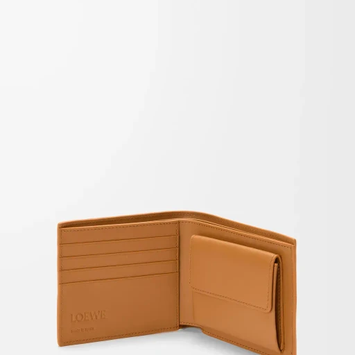 Puzzle Bifold Coin Wallet In Supple Grained Calfskin