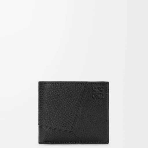 Puzzle Bifold Wallet In Supple Grained Calfskin