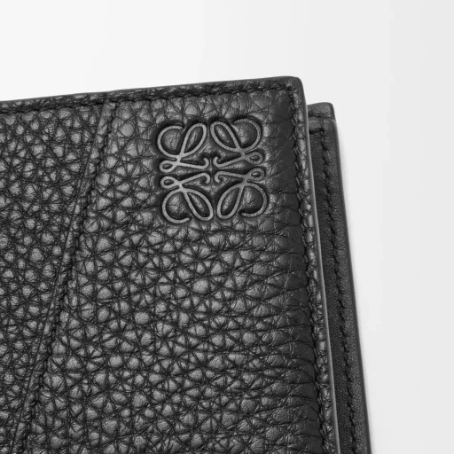 Puzzle Bifold Wallet In Supple Grained Calfskin
