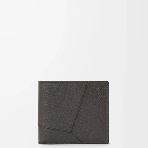 Puzzle Bifold Wallet In Supple Grained Calfskin