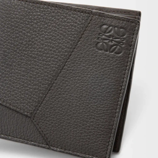 Puzzle Bifold Wallet In Supple Grained Calfskin
