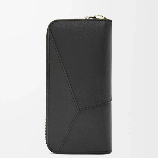 Puzzle Zip Around Wallet In Classic Calfskin