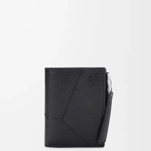 Puzzle Slim Compact Wallet In Supple Grained Calfskin