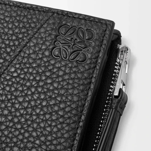 Puzzle Slim Compact Wallet In Supple Grained Calfskin