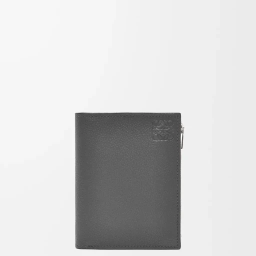 Slim Compact Wallet In Soft Grained Calfskin