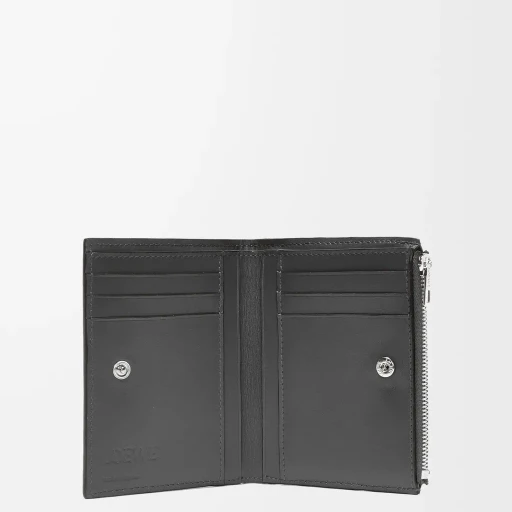 Slim Compact Wallet In Soft Grained Calfskin