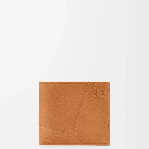 Puzzle Bifold Wallet In Supple Grained Calfskin