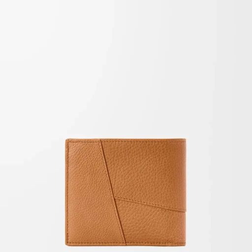Puzzle Bifold Wallet In Supple Grained Calfskin