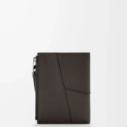 Puzzle Slim Compact Wallet In Classic Calfskin