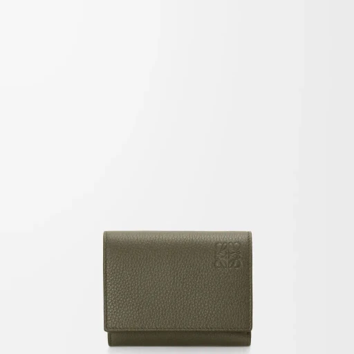 Trifold Wallet In Soft Grained Calfskin