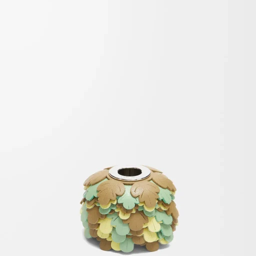 Small Leaves Charm In Calfskin