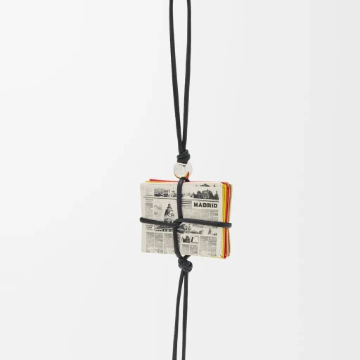 Newspaper Charm In Calfskin