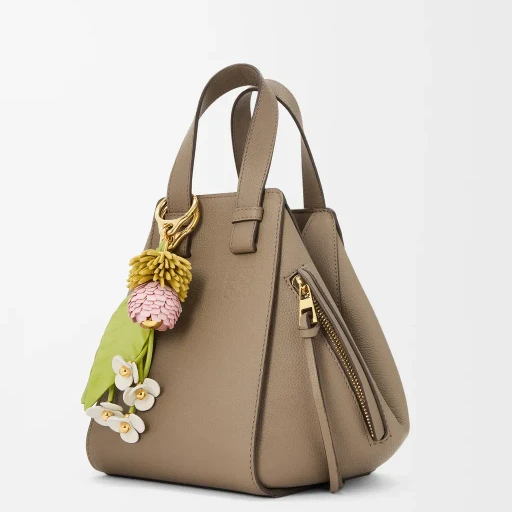 Strawberry Flower Charm In Classic Calfskin