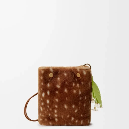 Strawberry Flower Charm In Classic Calfskin