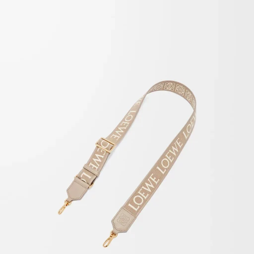 Anagram Strap In Jacquard And Calfskin