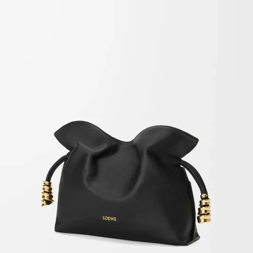 Mini Coil Flamenco Clutch In Nappa Calfskin