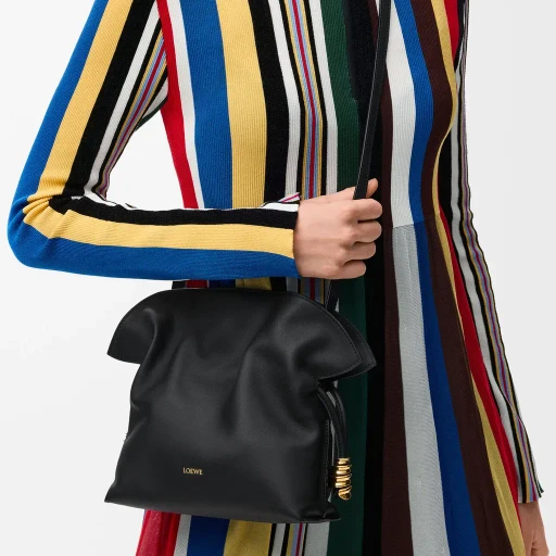 Mini Coil Flamenco Clutch In Nappa Calfskin