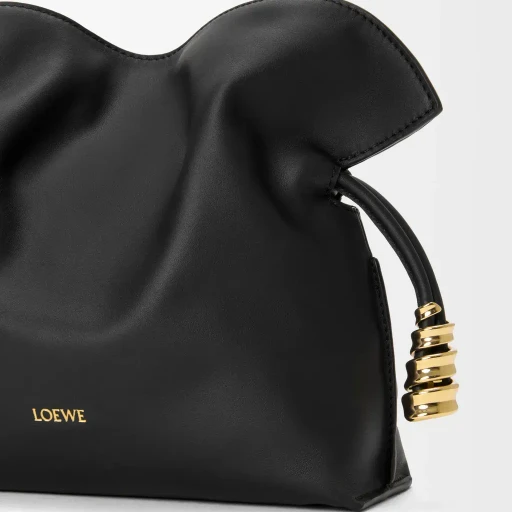 Mini Coil Flamenco Clutch In Nappa Calfskin