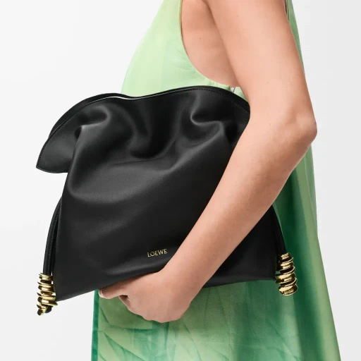Medium Coil Flamenco Clutch In Nappa Calfskin