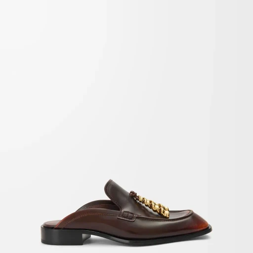 Edge Loafer Mule In Brushed-Off Calfskin