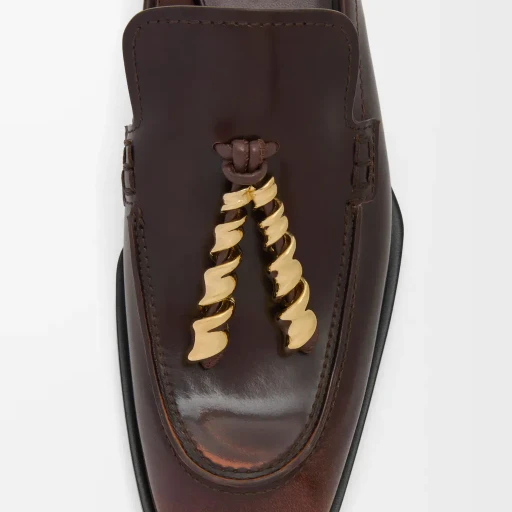 Edge Loafer Mule In Brushed-Off Calfskin