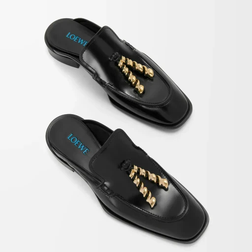 Edge Loafer Mule In Brushed Calfskin
