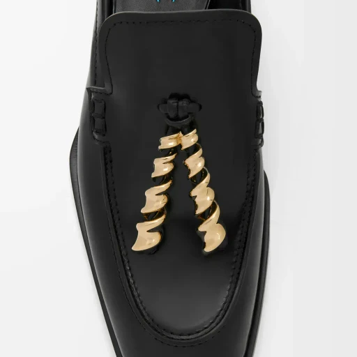Edge Loafer Mule In Brushed Calfskin
