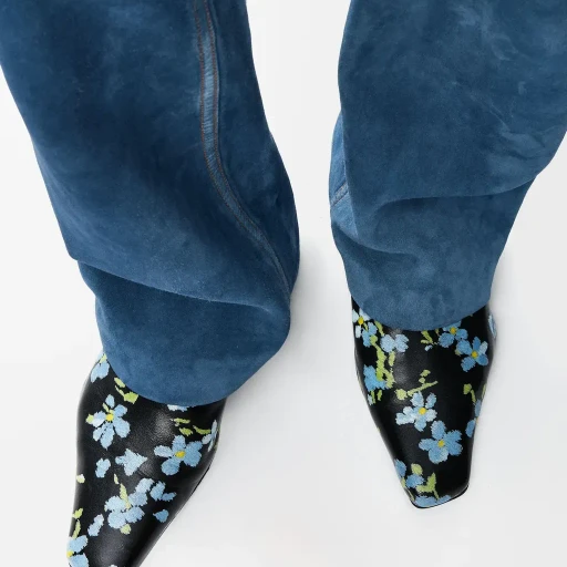 Emily Mule In Printed Lambskin