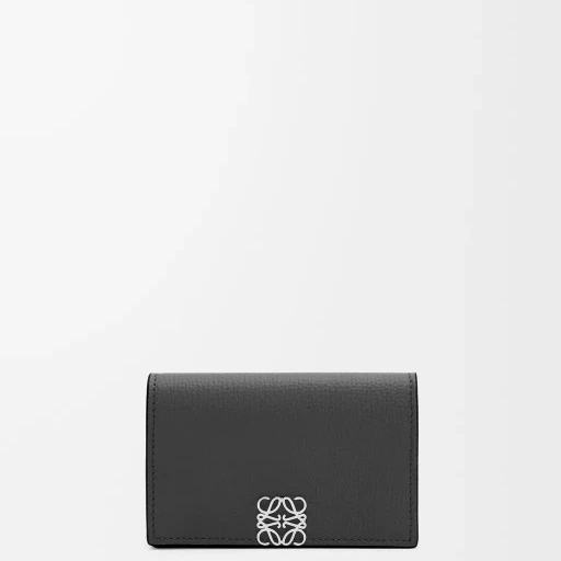 Anagram Business Cardholder In Pebble Grained Calfskin