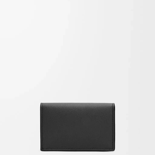 Anagram Business Cardholder In Pebble Grained Calfskin
