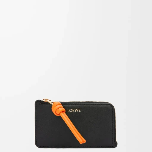Knot Coin Cardholder In Shiny Nappa Calfskin