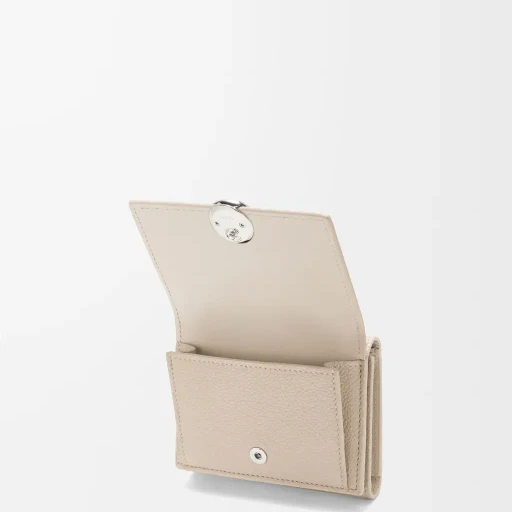 Pebble Trifold Wallet In Pebble Grain Calfskin