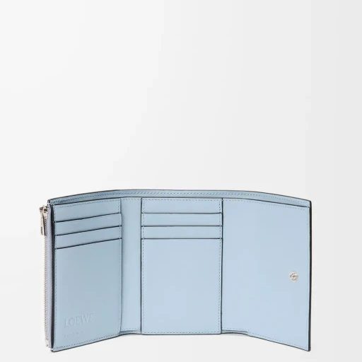 Futurist Cat Small Vertical Wallet In Classic Calfskin