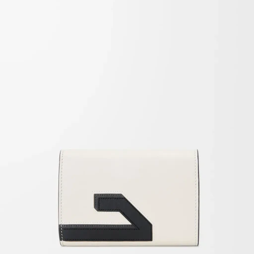 Futurist Cat Small Vertical Wallet In Classic Calfskin