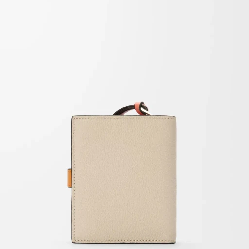 Compact Zip Wallet In Soft Grained Calfskin