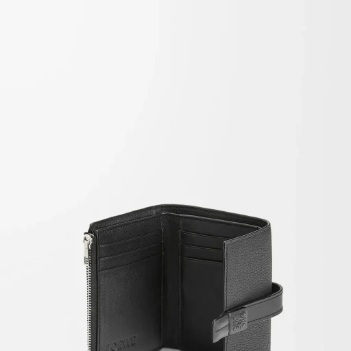 Small Vertical Wallet In Soft Grained Calfskin