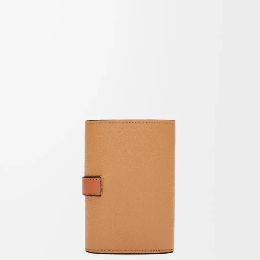 Small Vertical Wallet In Soft Grained Calfskin