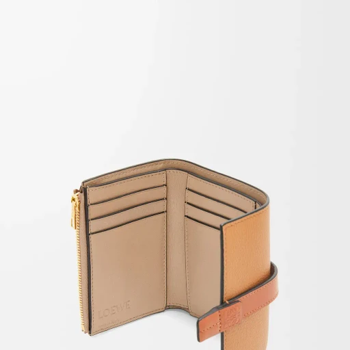 Small Vertical Wallet In Soft Grained Calfskin