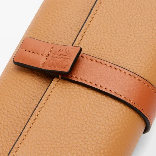 Small Vertical Wallet In Soft Grained Calfskin