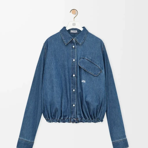 Belted Shirt In Denim