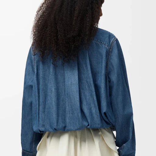 Belted Shirt In Denim
