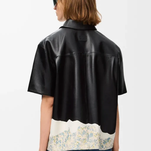 Short Sleeve Shirt In Nappa Lambskin