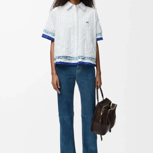 Short Sleeve Shirt In Technical Cotton