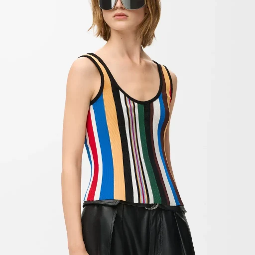 Tank Top In Stretch Viscose Blend