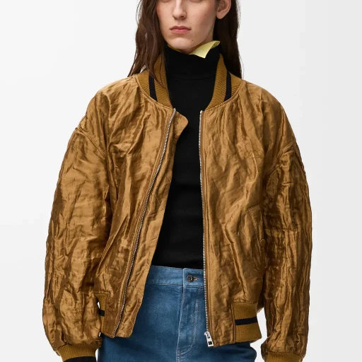 Bomber Jacket In Technical Fabric