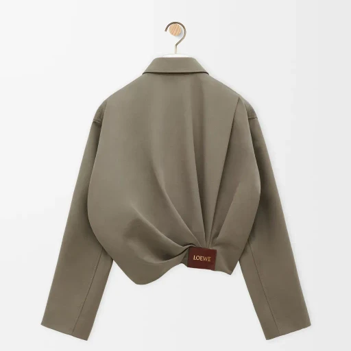 Draped Jacket In Cotton And Silk