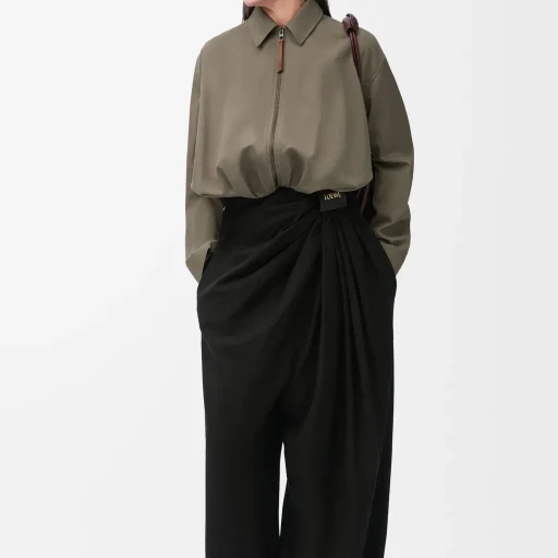 Draped Jacket In Cotton And Silk