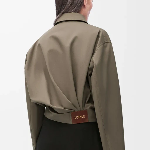 Draped Jacket In Cotton And Silk